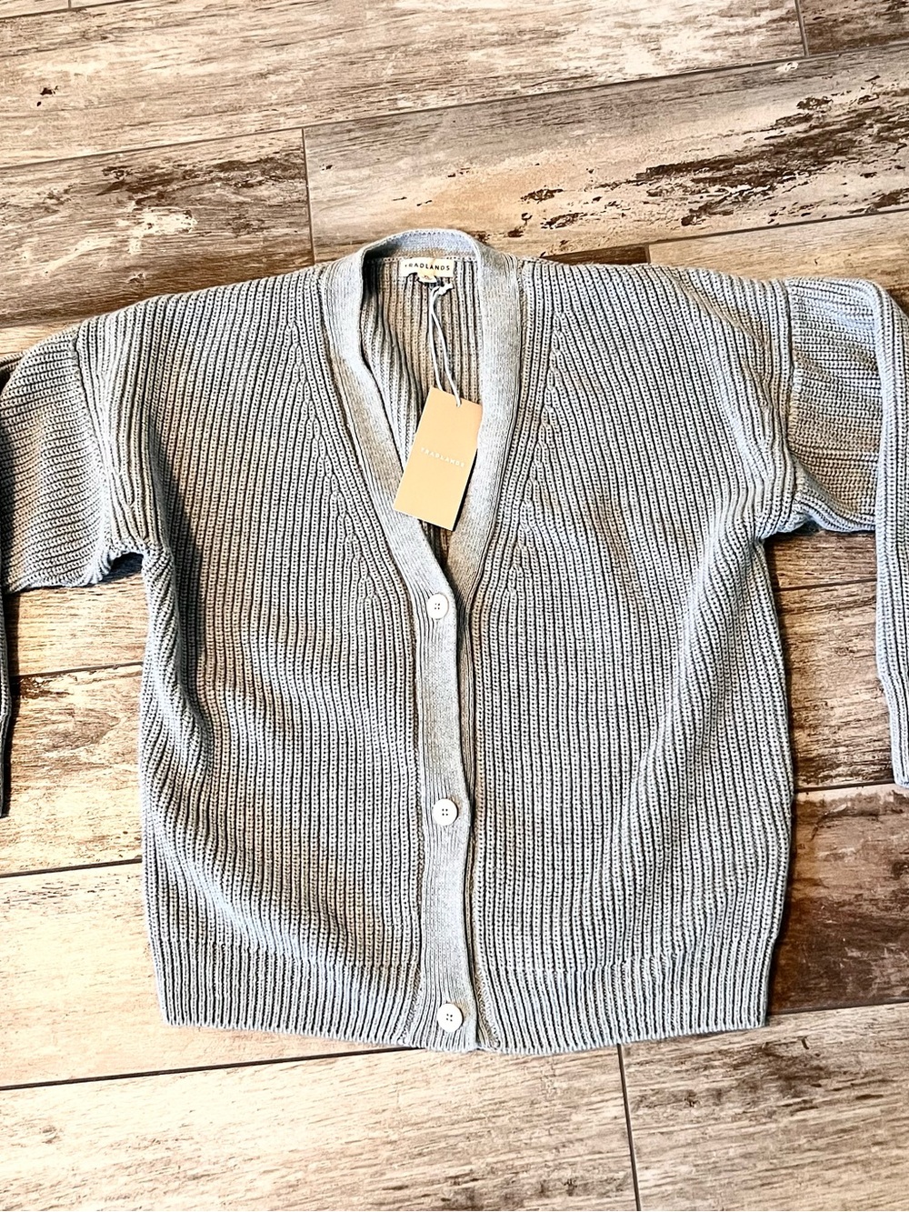 Tradlands Cardigan Sweater, Gray, Thick Cotton, Very Warm, BRAND NEW, Women’s XL